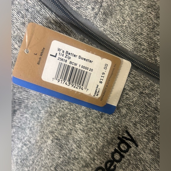 Patagonia Better Sweater 1/4 Zip | Women’s L | Birch White | NWT | $119 MSRP - Picture 8 of 9
